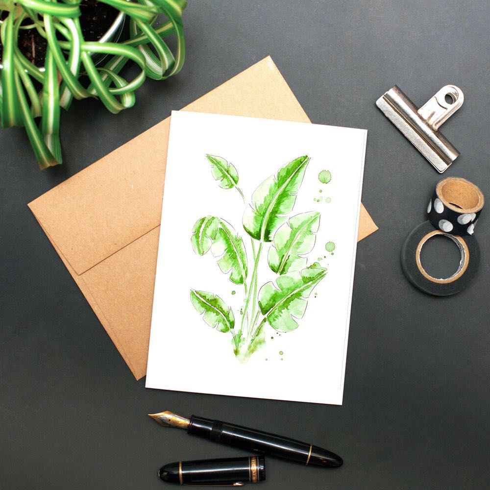 Carte de souhait-Plant de bananier